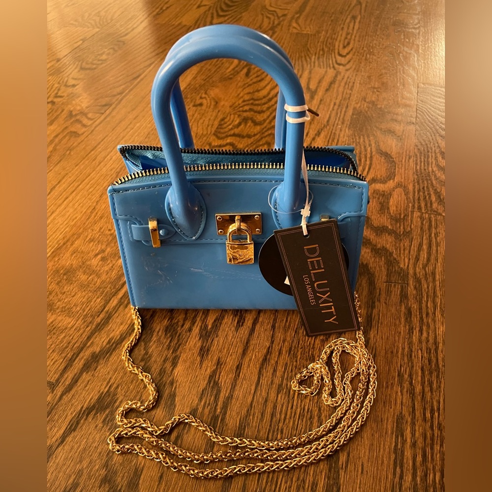 Brand New Blue Cross Body Or Hand Held Purse